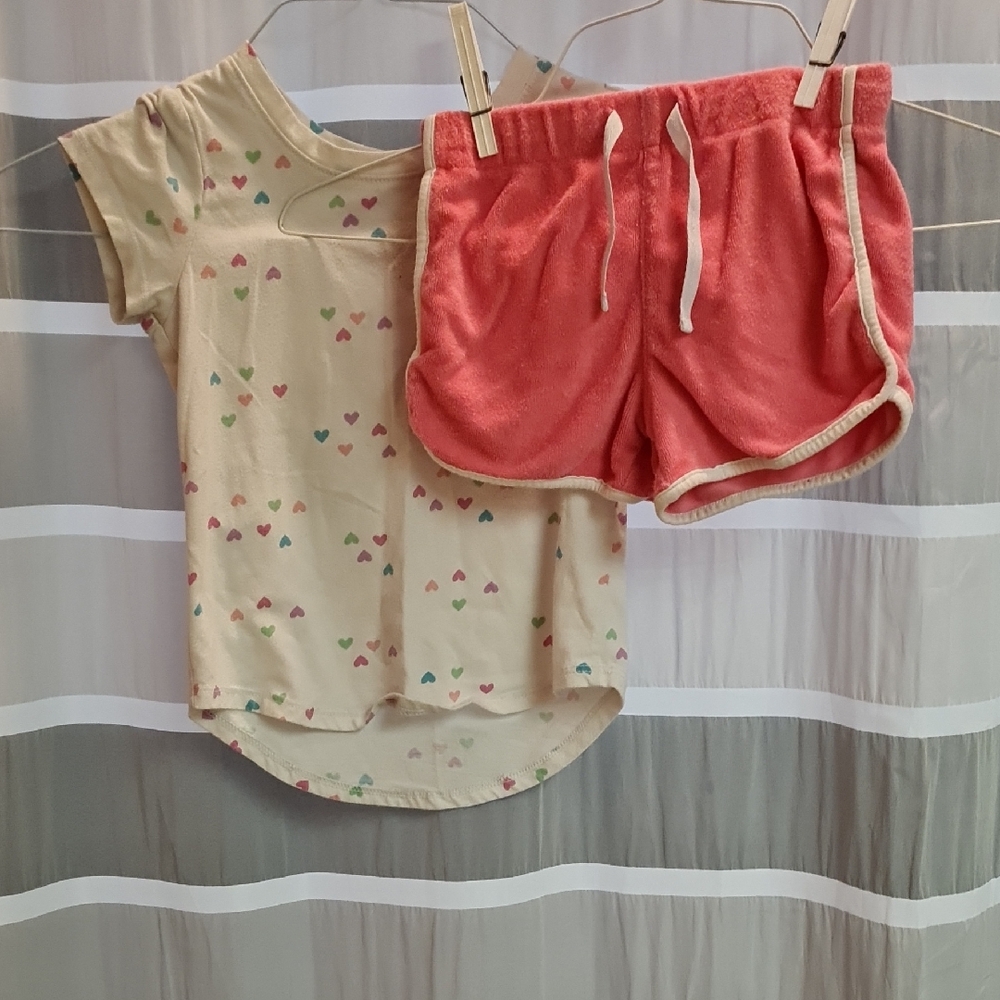 Cream and Pink Kids Matching Set